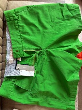 J. Crew Kelly Green 100 percent Cotton Shorts NWT